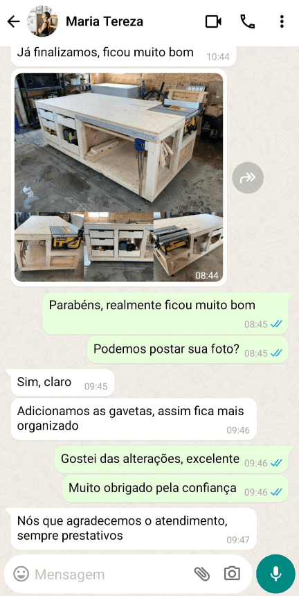 Projeto Bancada de Madeira em PDF